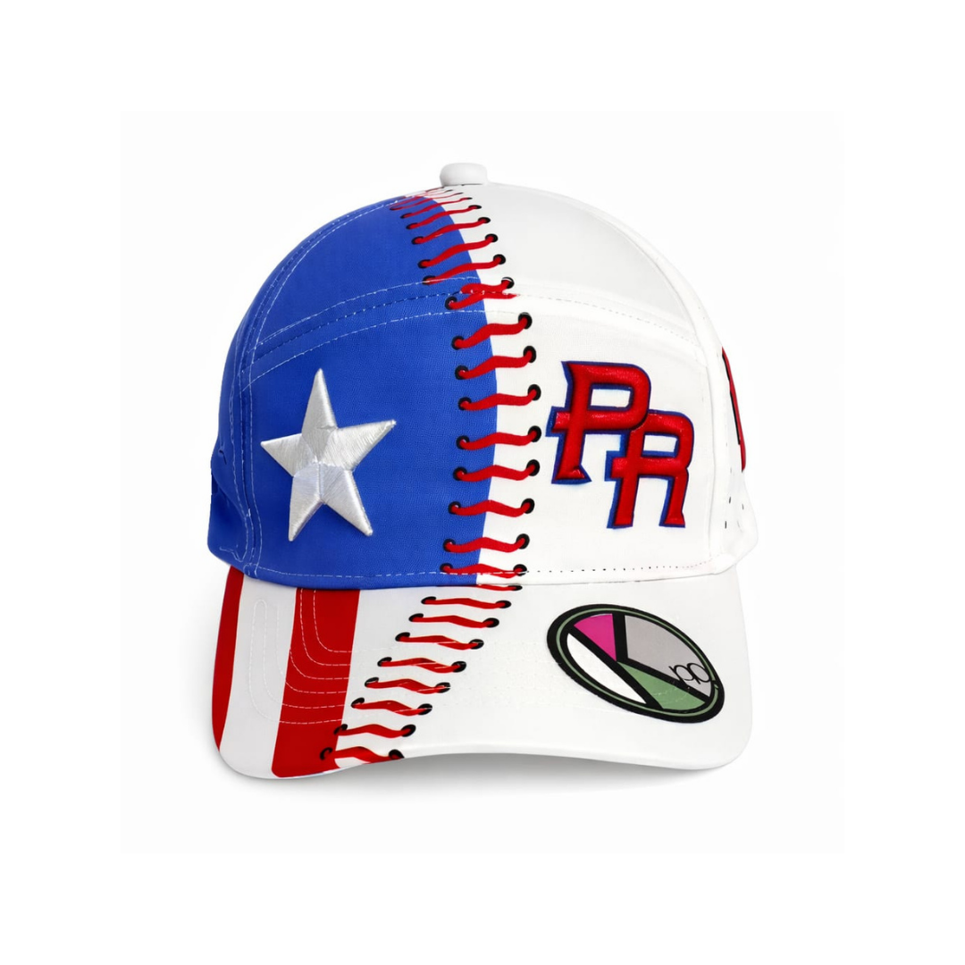 BoriCap – PR Baseball Stitch Blanco, Azul & Rojo #21 | Limited Edition